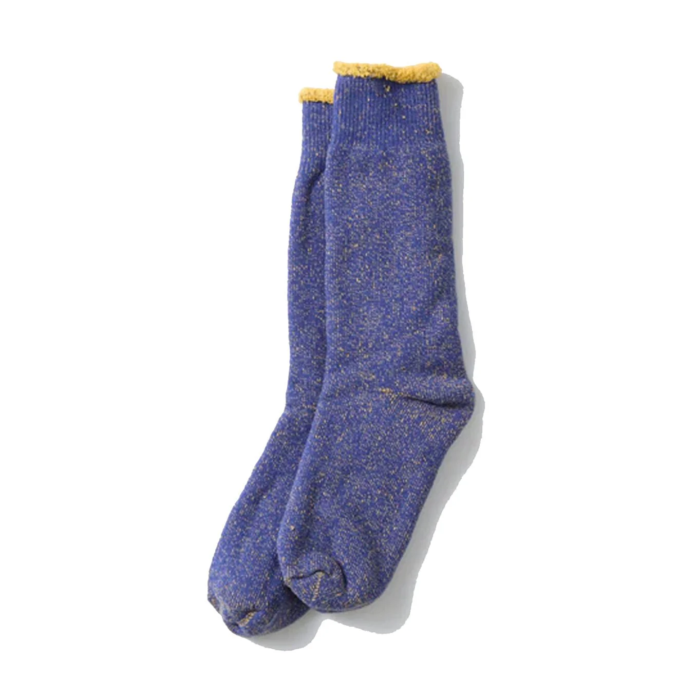 ROTOTO Reversible Pile Socks Blue / Light Yellow