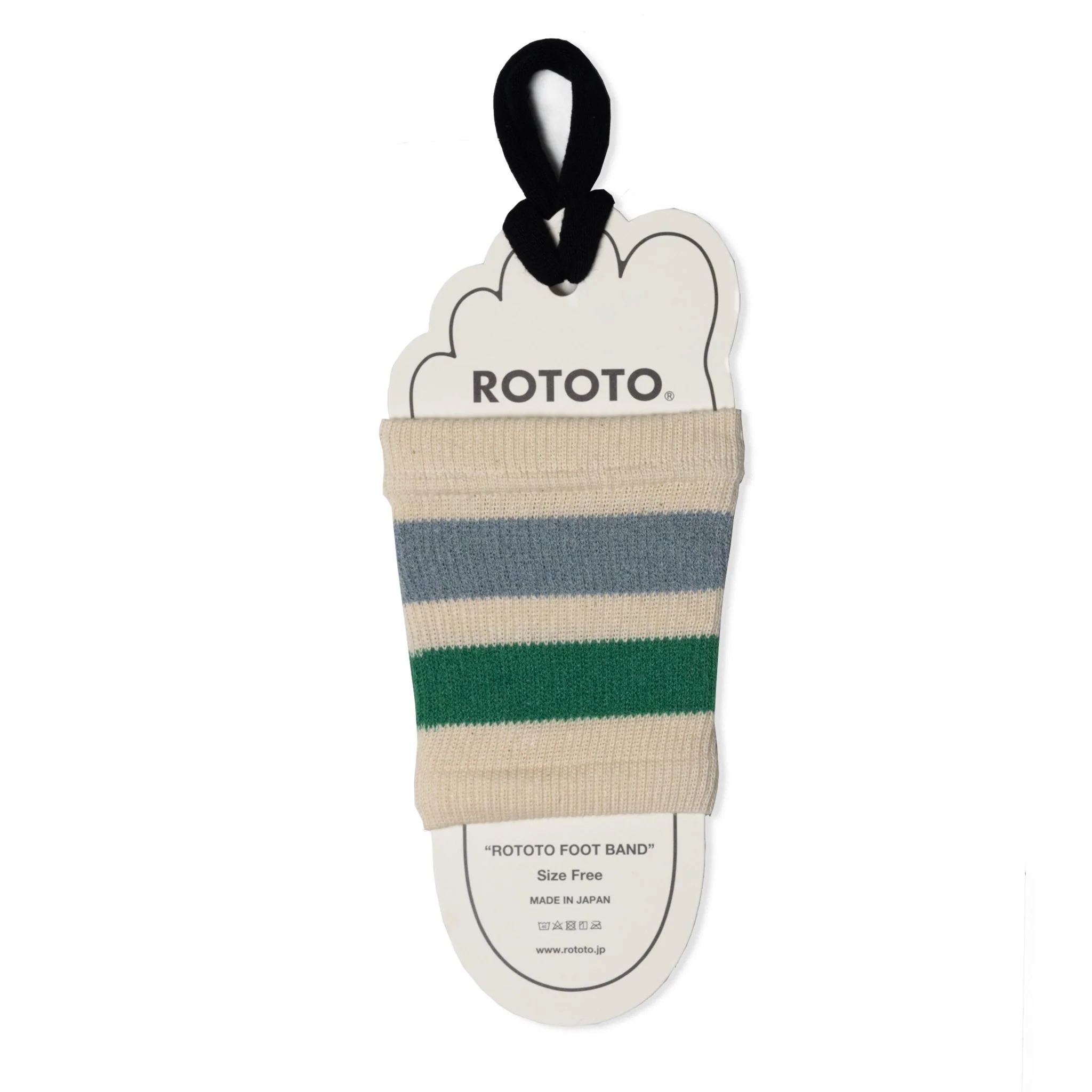 Rototo Sandal Sock Foot Band Green / Light Blue