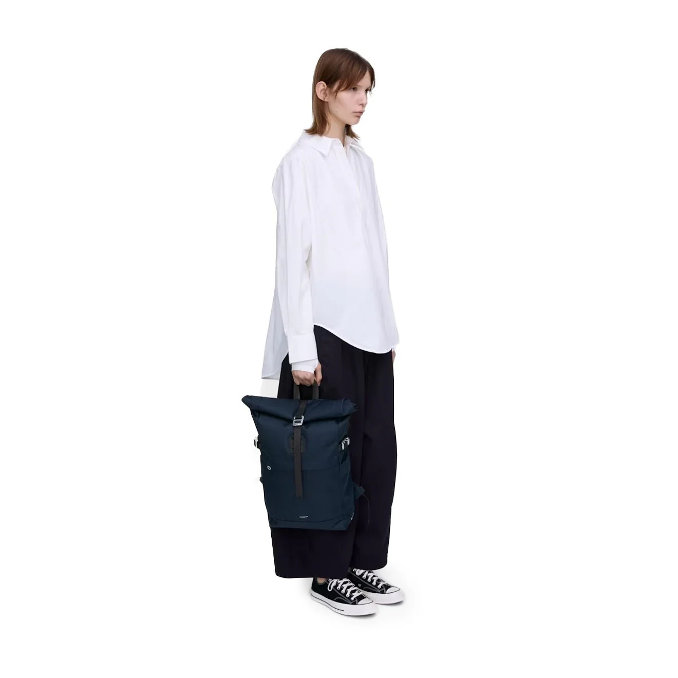 Sandqvist Icon Rolltop Backpack Medium Navy - Image 7