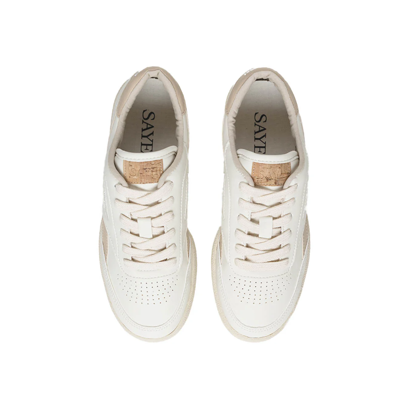 Saye Womens M89 Icon Trainers Beige - Image 3