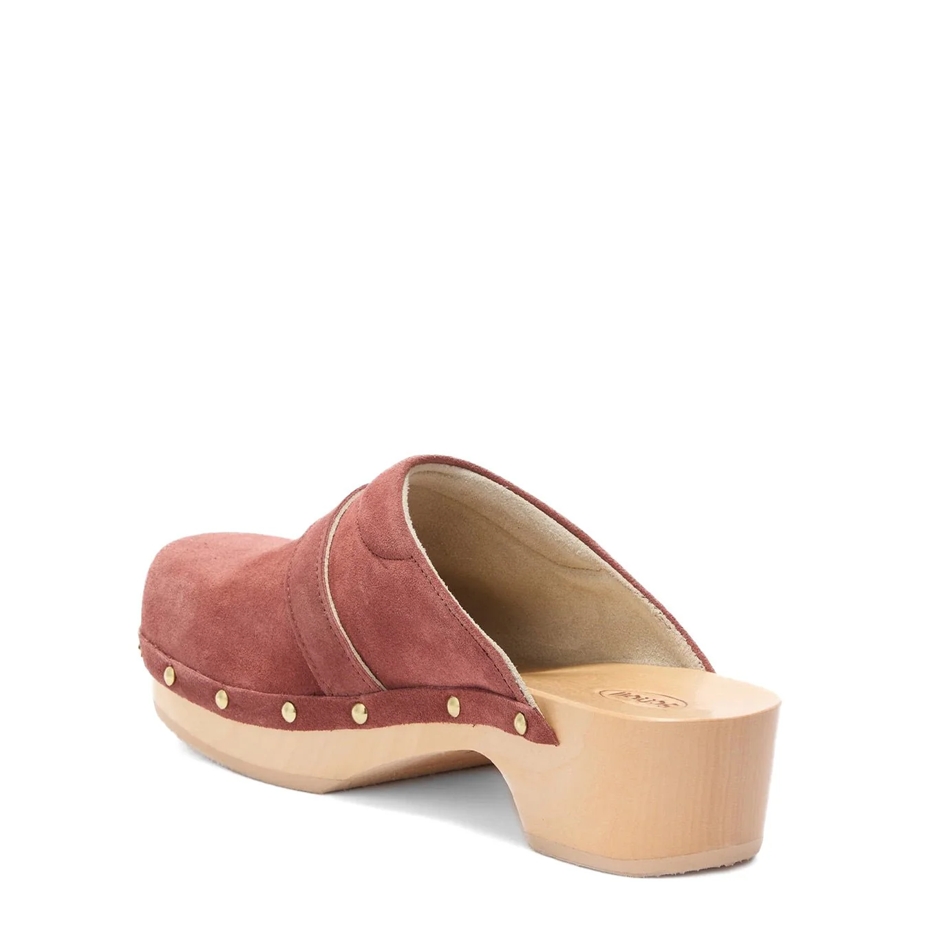 Scholl Pescura Clog 50 Wood Sandals Brick Red - Image 4