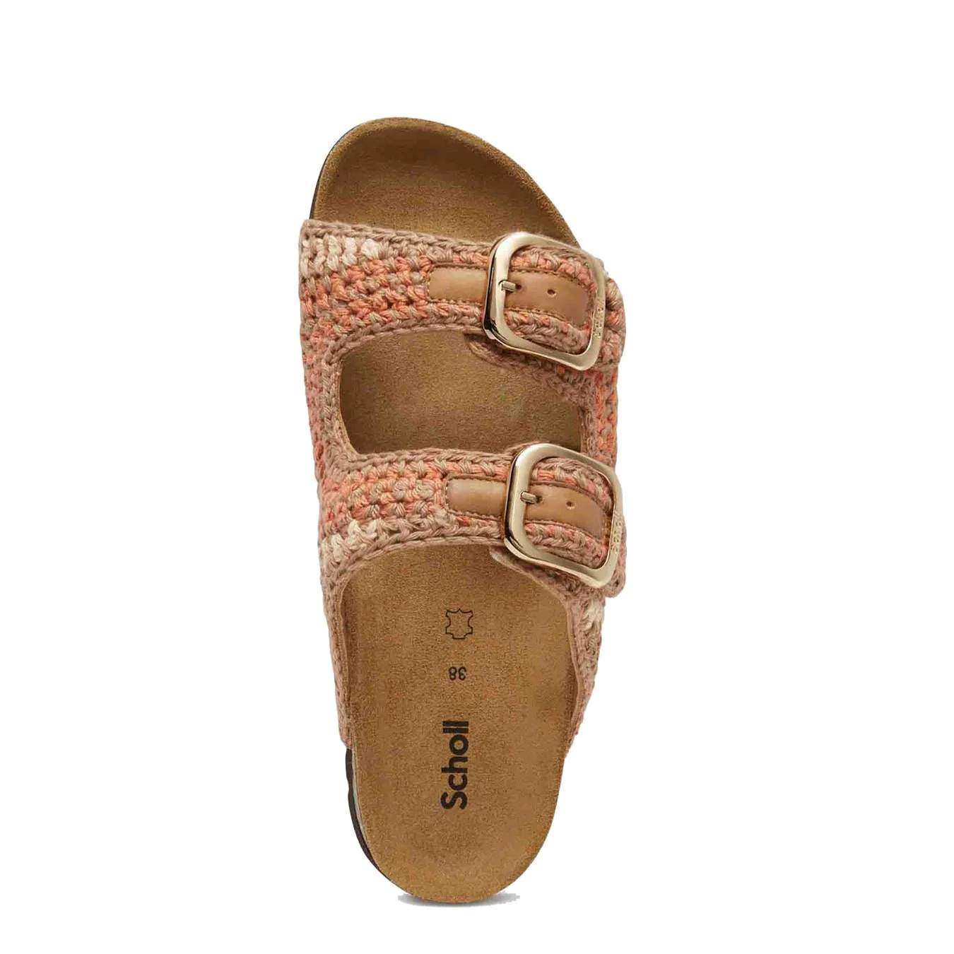 Scholl Womens Noelle Cork Sandals Nude / Light Brown / Cognac - Image 3
