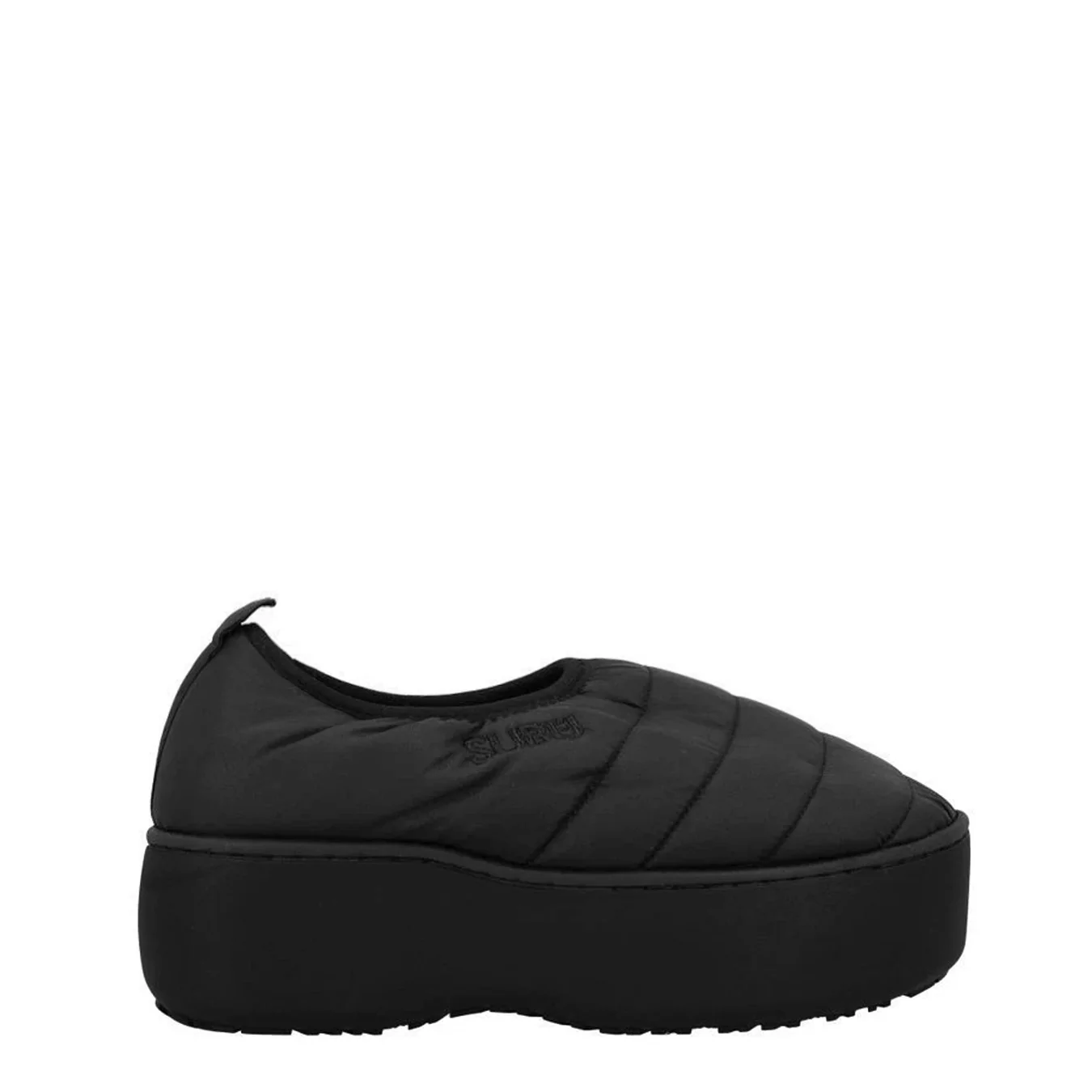 Subu Womens Vamp Platform Slipper Black