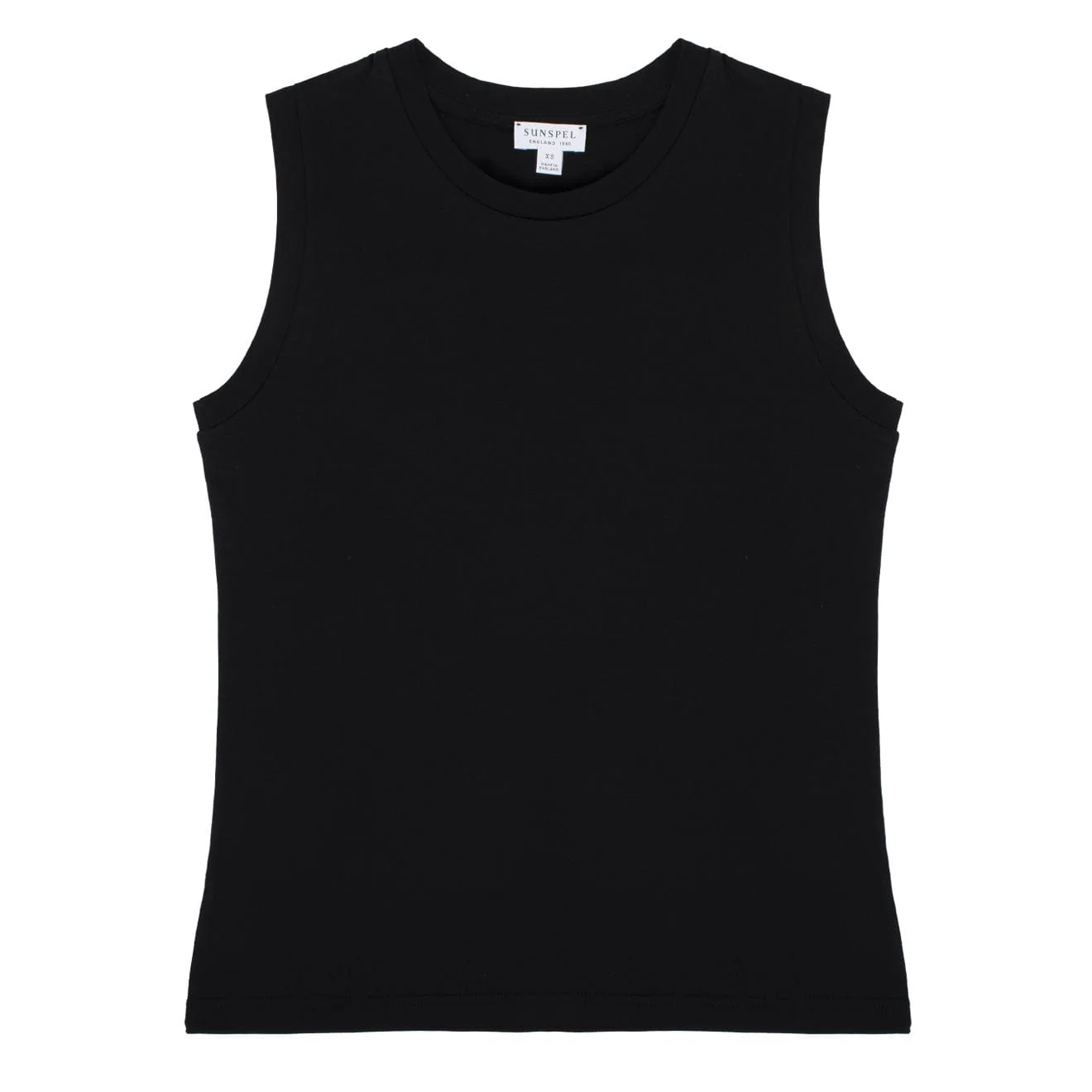 Sunspel Boy Fit Tank T-Shirt Black