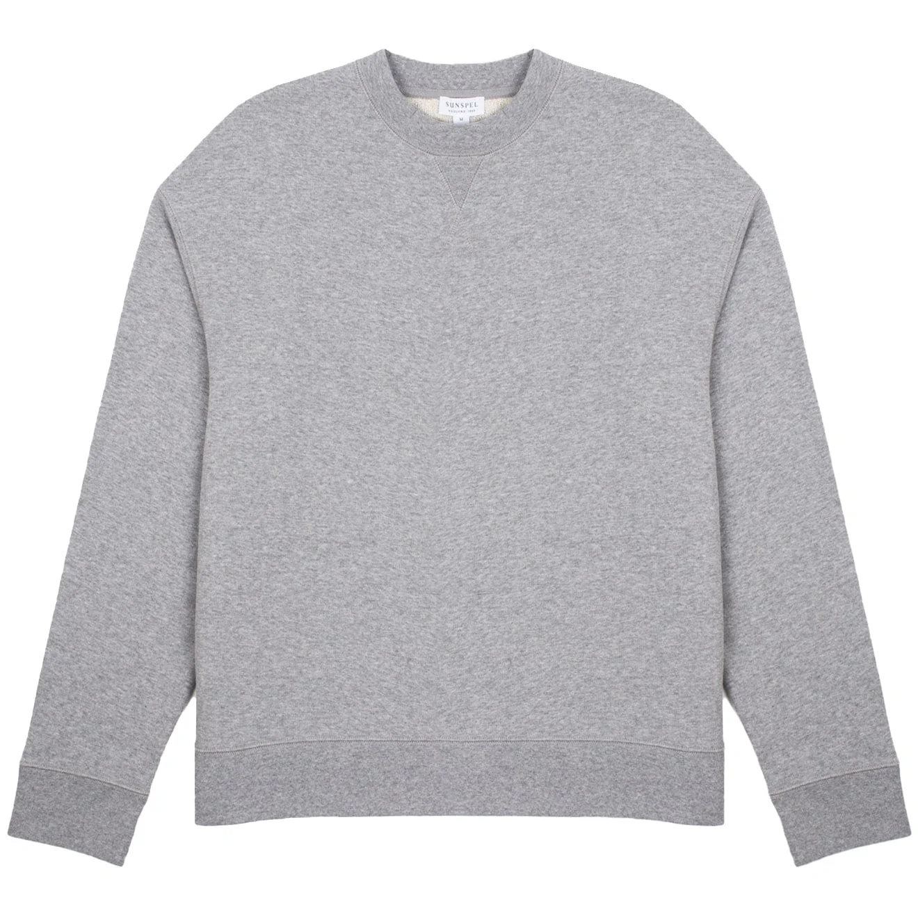 Sunspel Loopback Sweatshirt Grey Melange