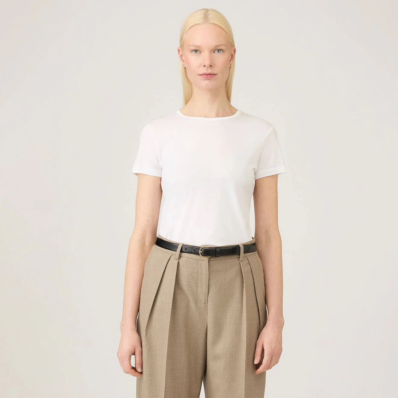Sunspel Womens Classic T-Shirt White - Image 2