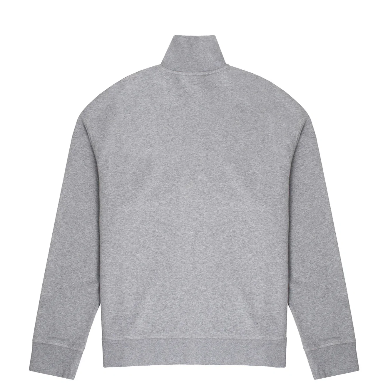 Sunspel Womens Half Zip Loopback Sweatshirt Grey Melange - Image 2