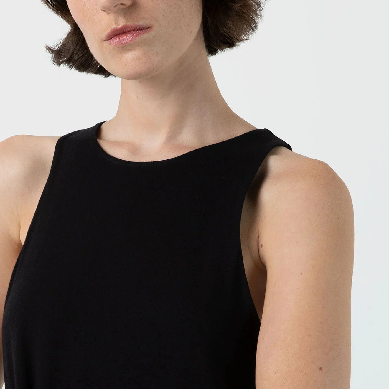 Sunspel Womens Jersey Midi Dress Black - Image 4