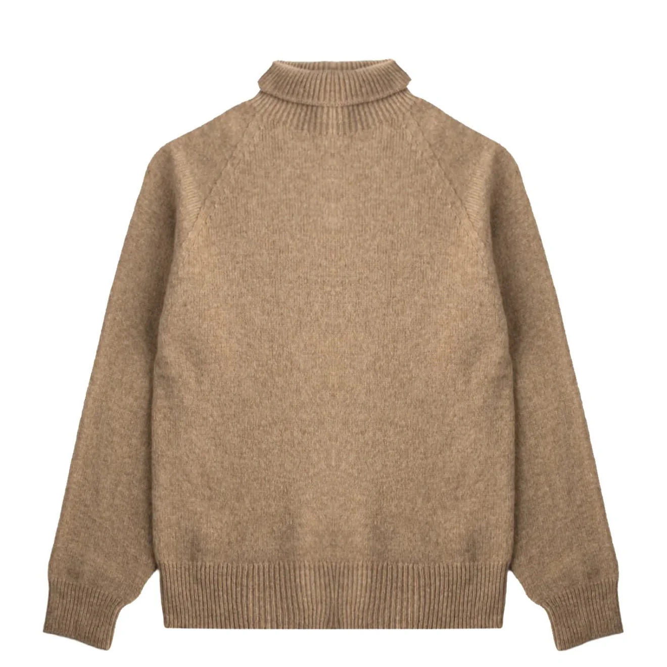 Sunspel Womens Lambswool Funnel Mink