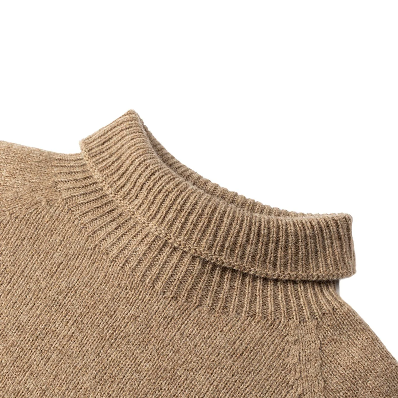 Sunspel Womens Lambswool Funnel Mink - Image 3