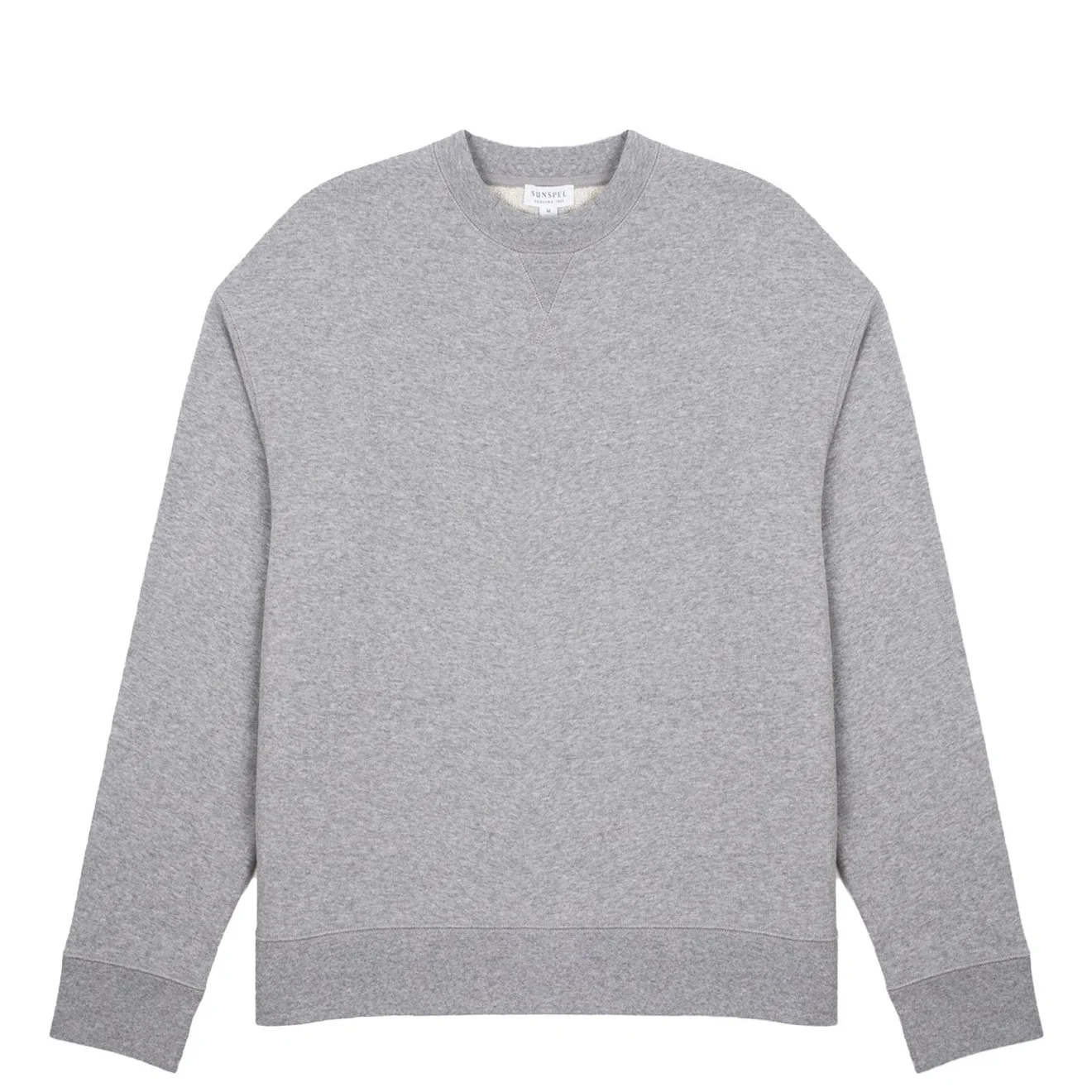 Sunspel Womens Loopback Sweatshirt Grey Melange