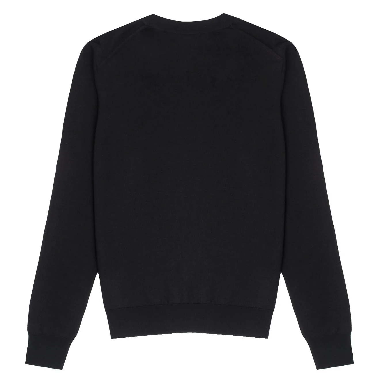 Sunspel Womens Merino Silk Crew Neck Jumper Black - Image 2