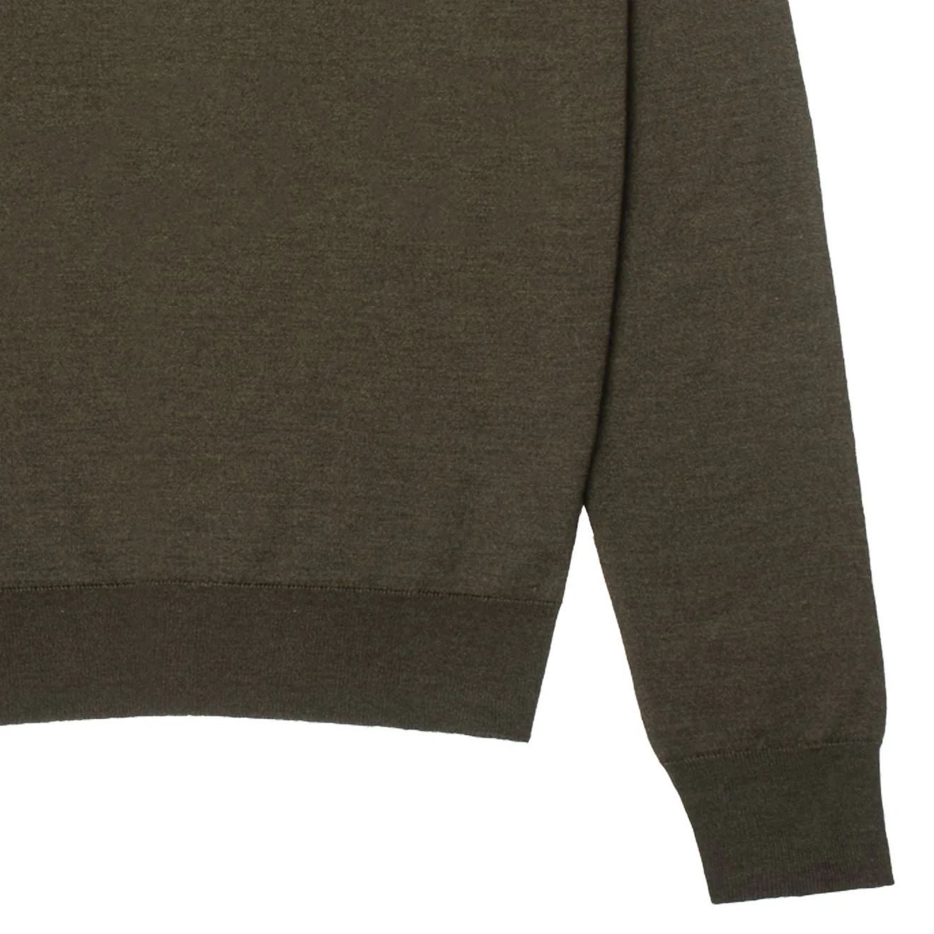 Sunspel Womens Merino Silk Roll Neck Sweater Dark Moss - Image 3