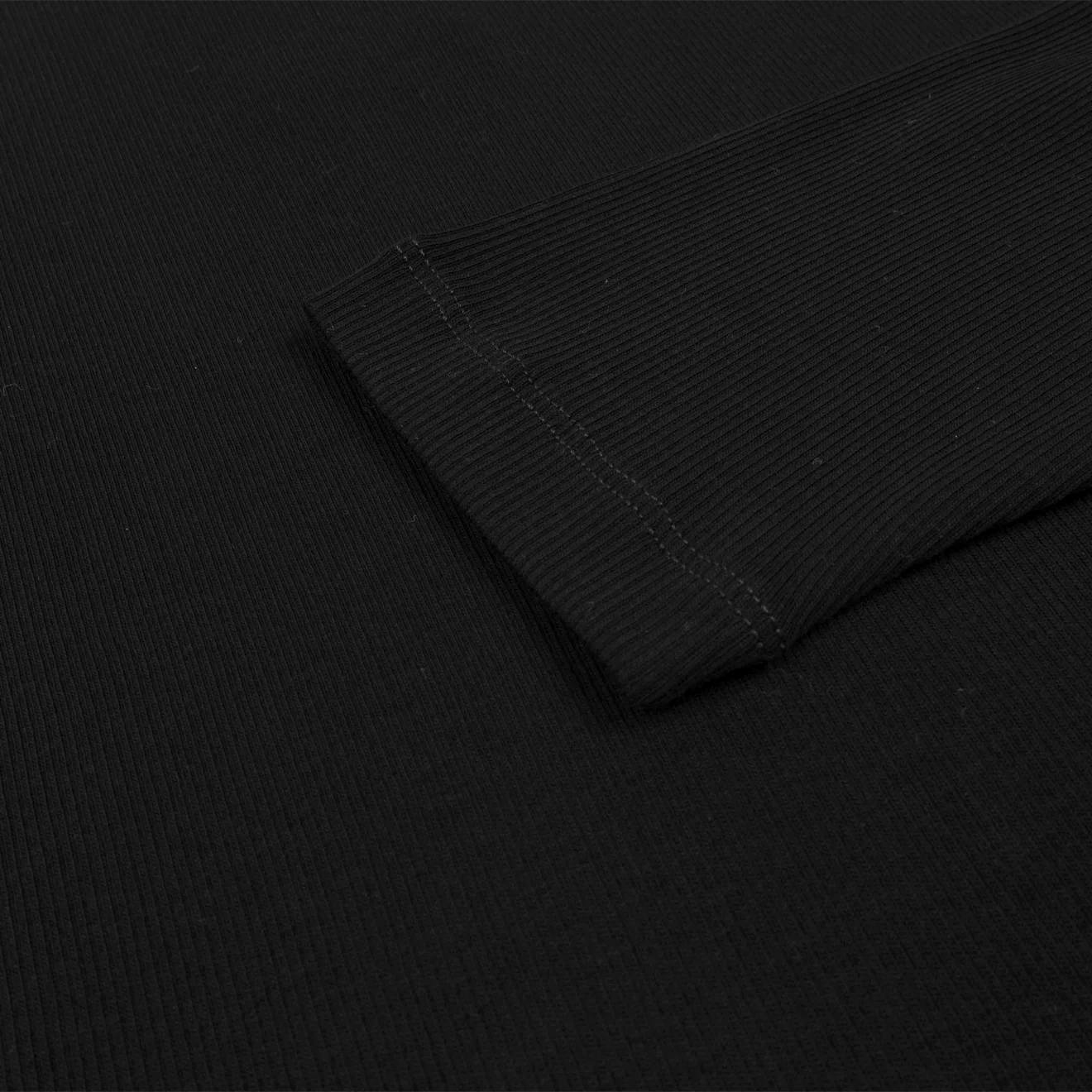 Sunspel Womens Rib L/S Roll Neck Black - Image 4