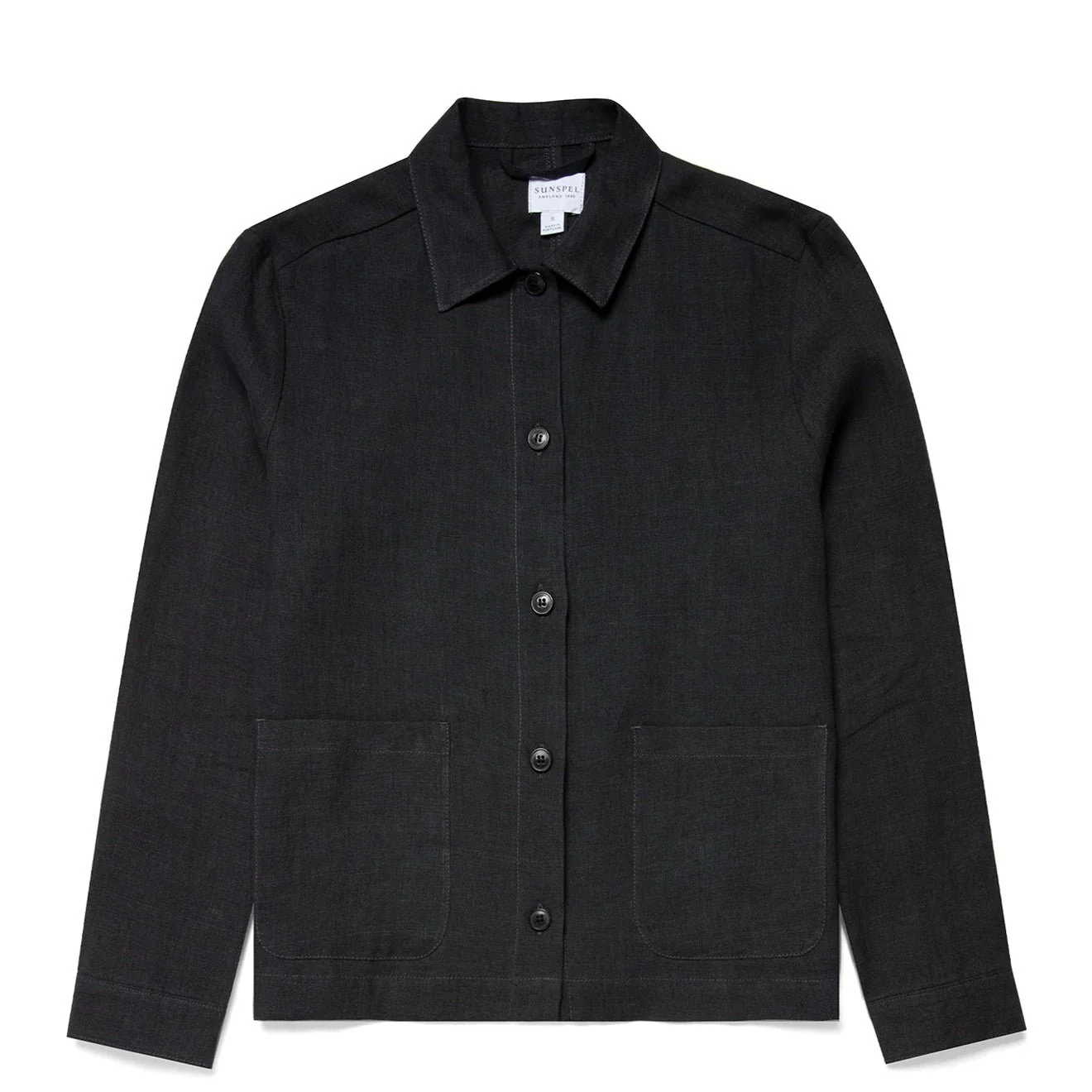 Sunspel Womens Twin Pocket Jacket Black