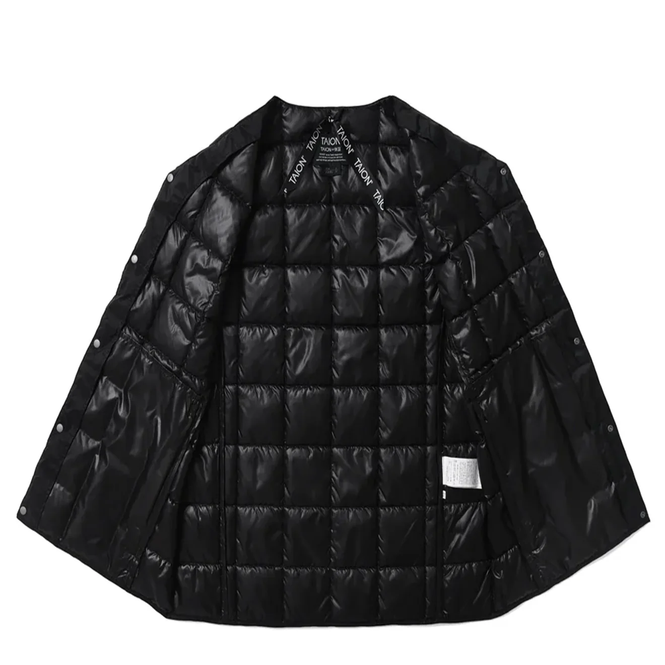 Taion Womens V-Neck Button Down Vest Black - Image 3