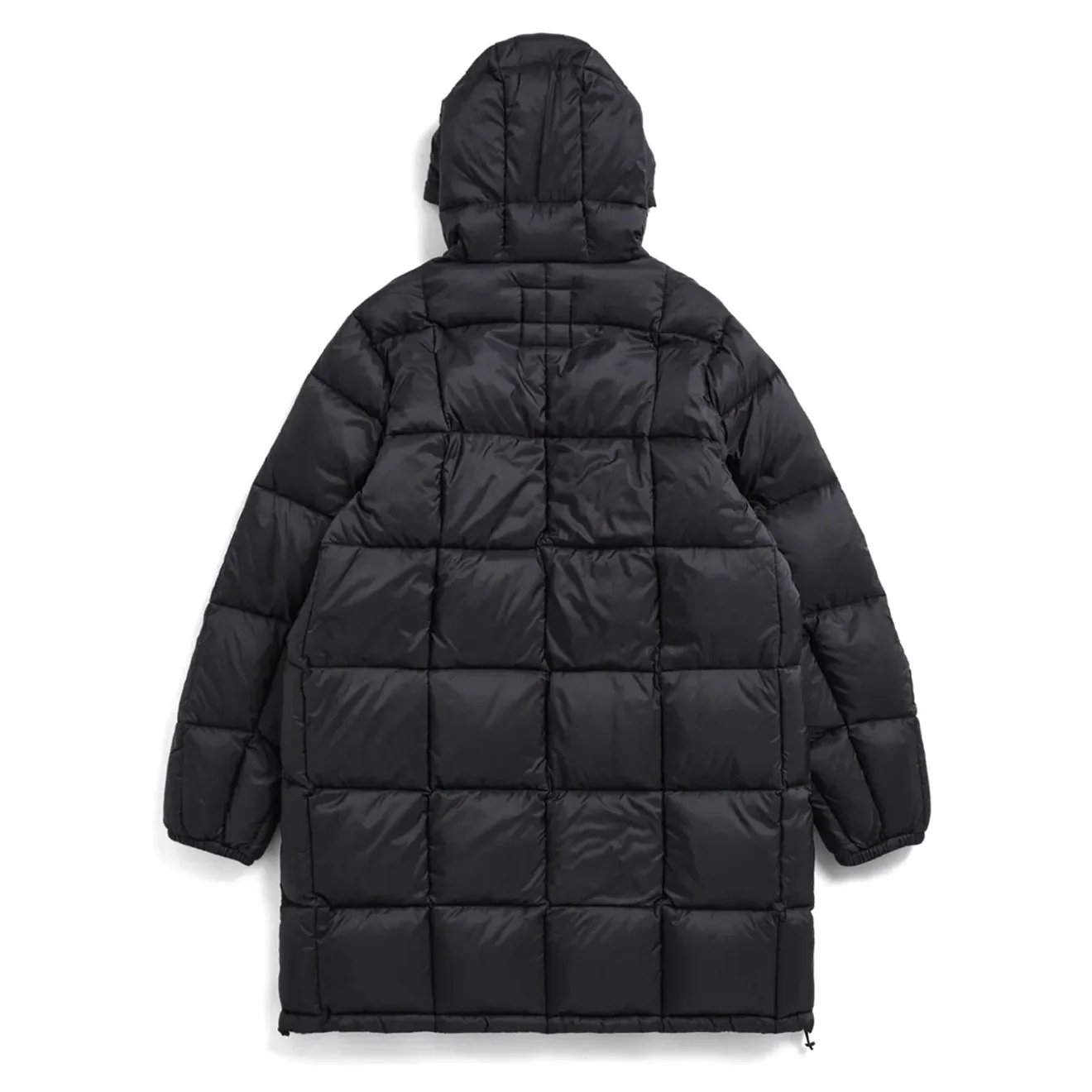Taion Womens Volume Hood Down Coat Long Outer Black - Image 2