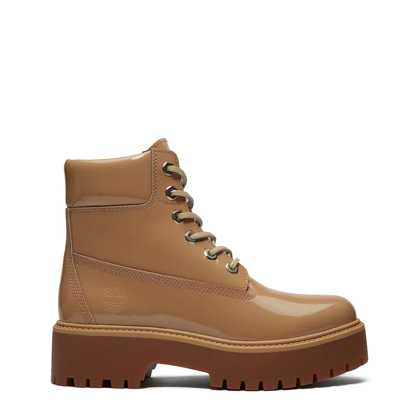Timberland Womens Stone Street 6-Inch Waterproof Platform Boot Beige