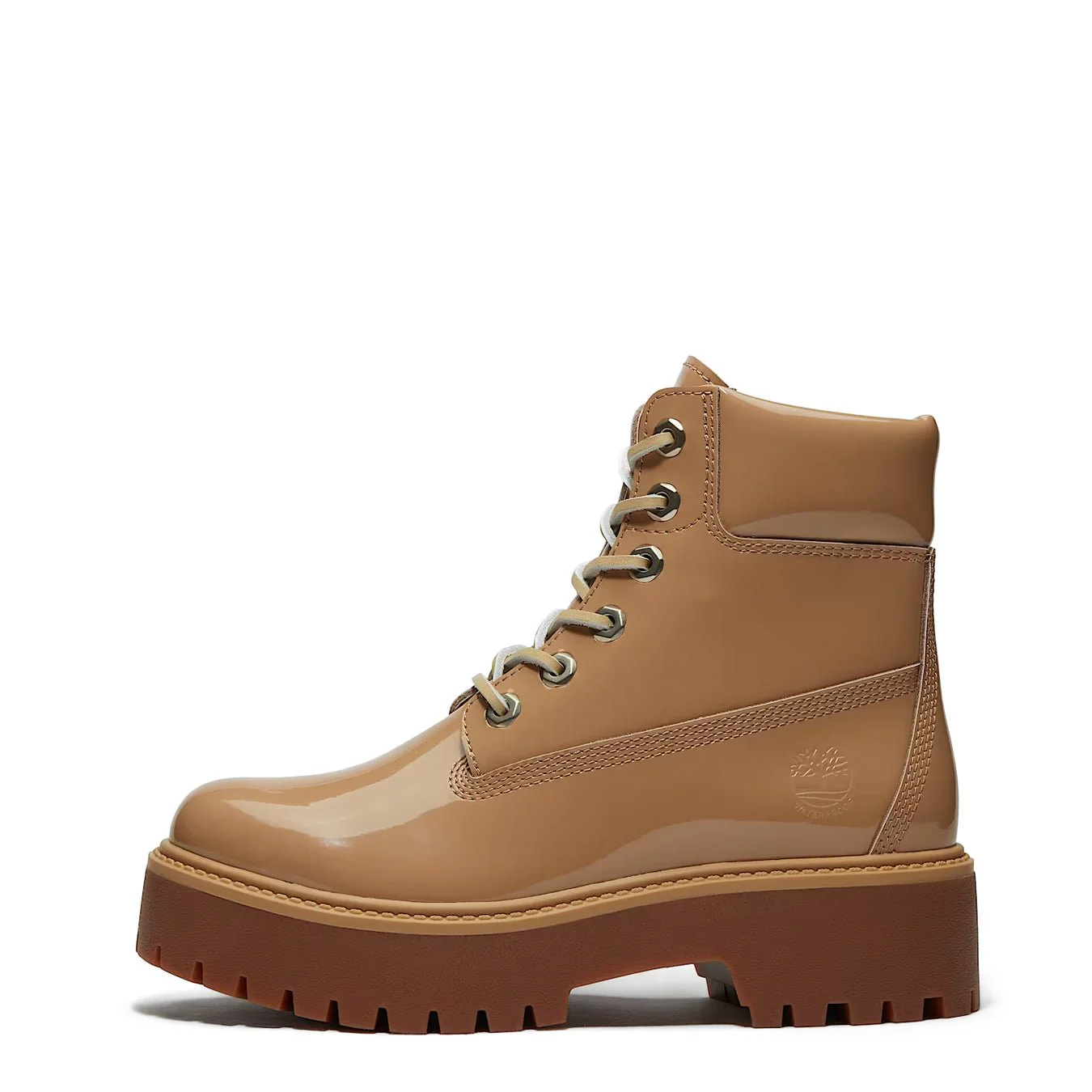 Timberland Womens Stone Street 6-Inch Waterproof Platform Boot Beige - Image 5