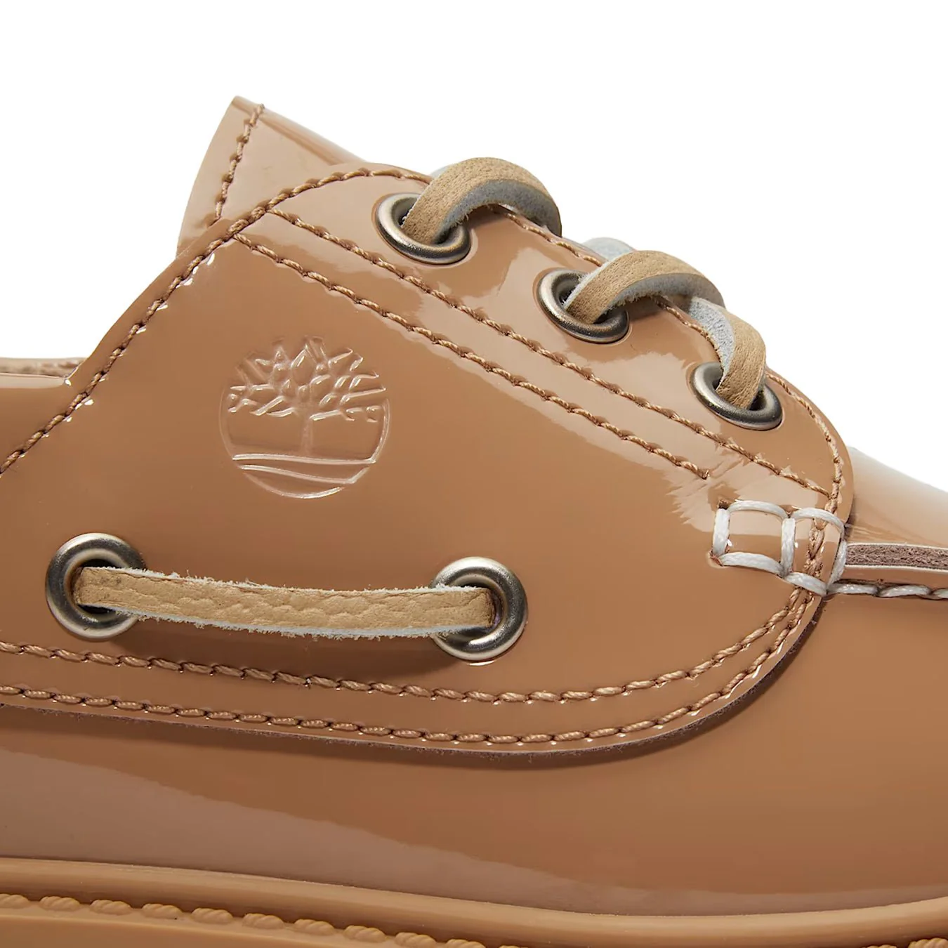 Timberland Womens Stone Street Platform Boat Shoe Beige - Image 5