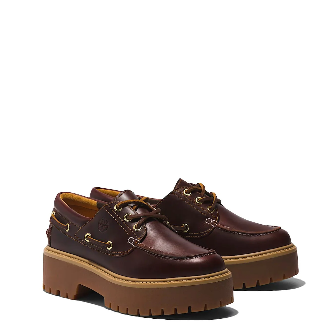 Timberland Womens Stone Street Platform Boat Shoe Rootbeer - Image 2