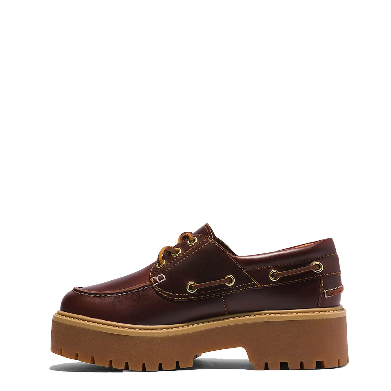 Timberland Womens Stone Street Platform Boat Shoe Rootbeer - Image 3