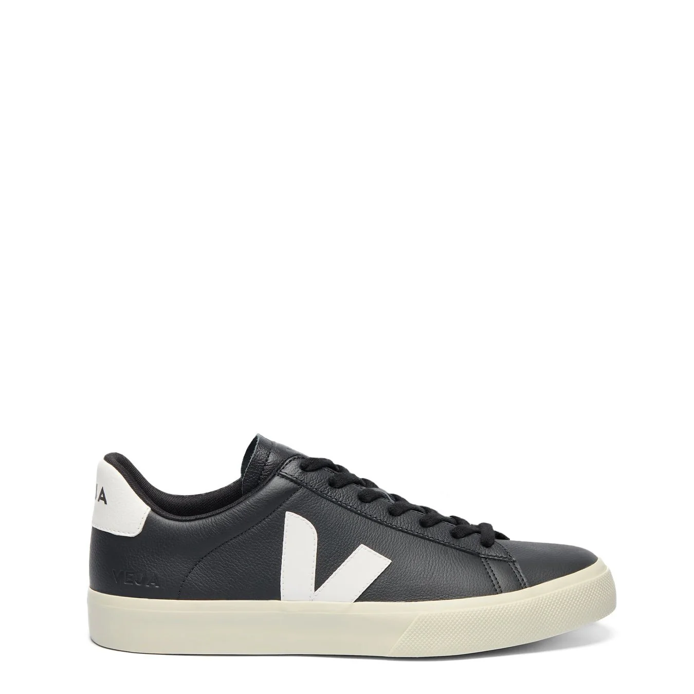 Veja Womens Campo Leather Trainer Black White