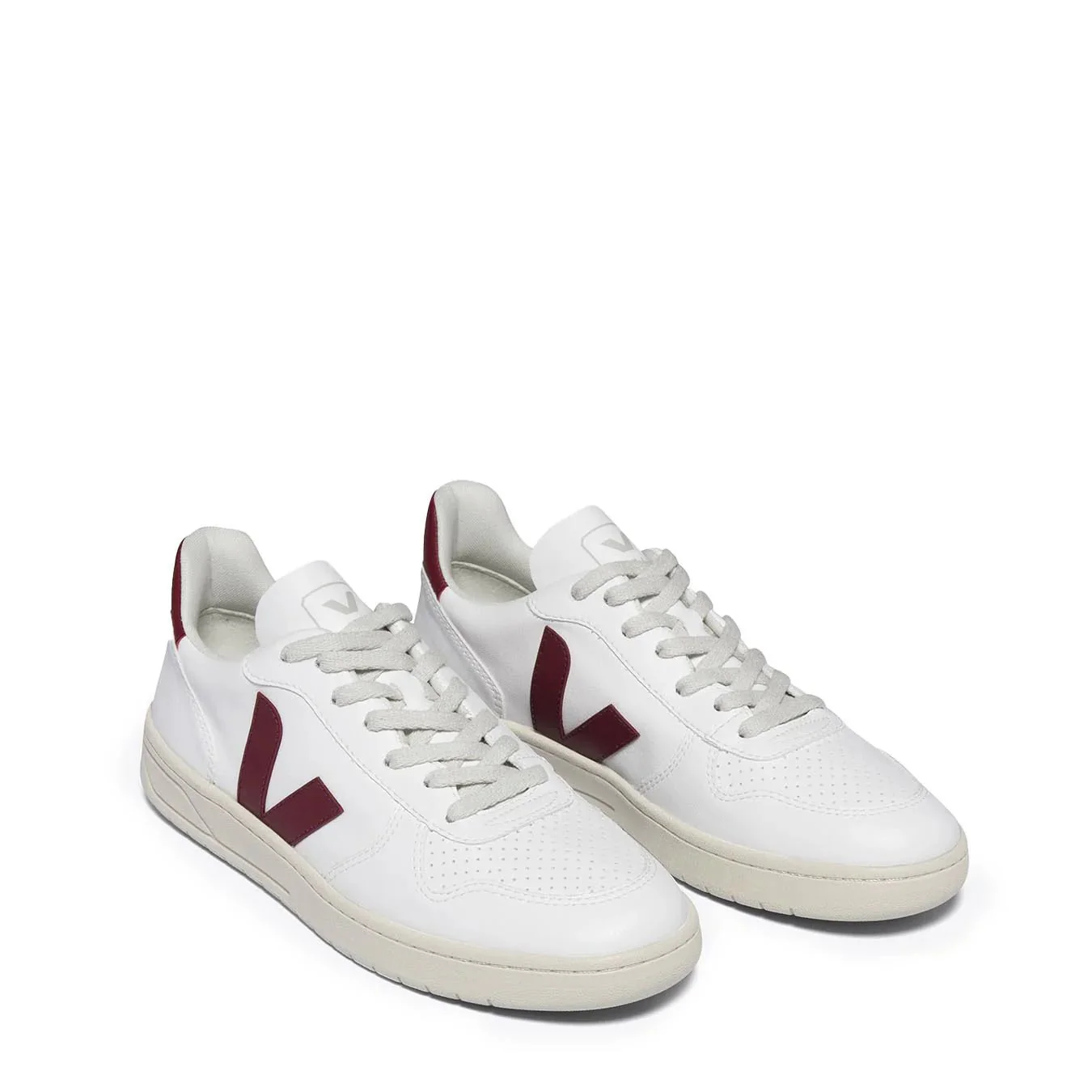 Veja Womens V-10 White Marsala - Image 3