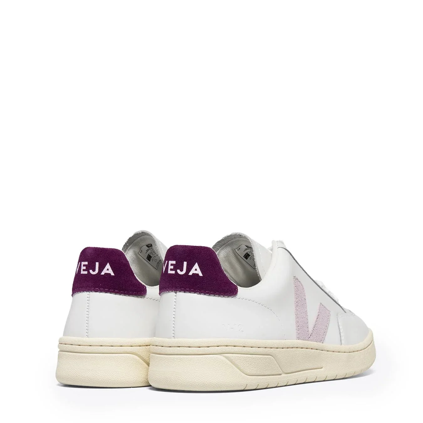 Veja Womens V-12 Extra White Parme Magenta Trainer - Image 3