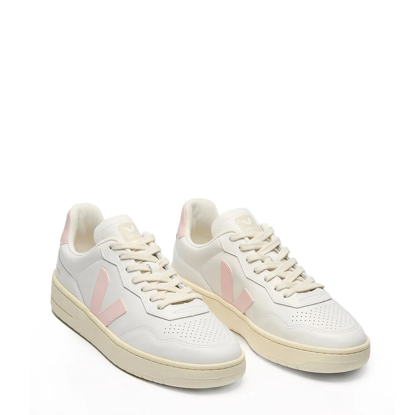 Veja Womens V-90 Leather White Petale - Image 2