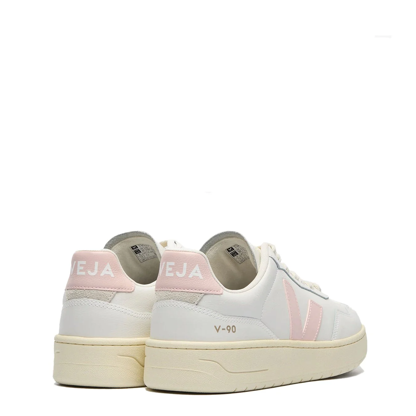Veja Womens V-90 Leather White Petale - Image 3