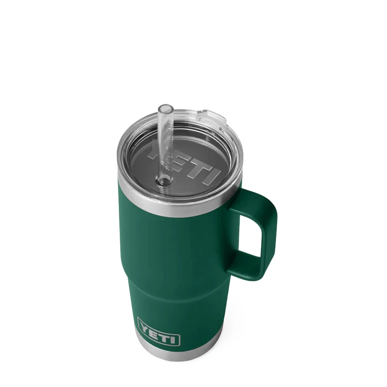 YETI Rambler 25oz Straw Mug Black Forest Green - Image 3