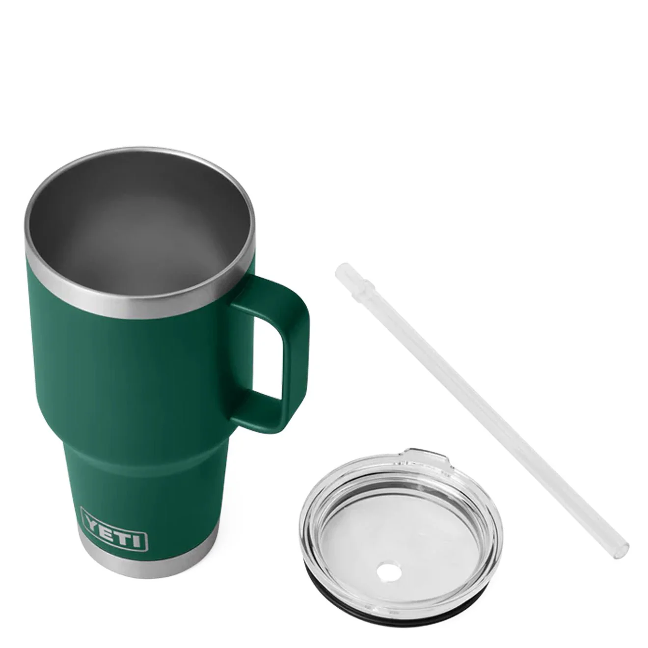 YETI Rambler 35oz Straw Mug Black Forest Green - Image 4