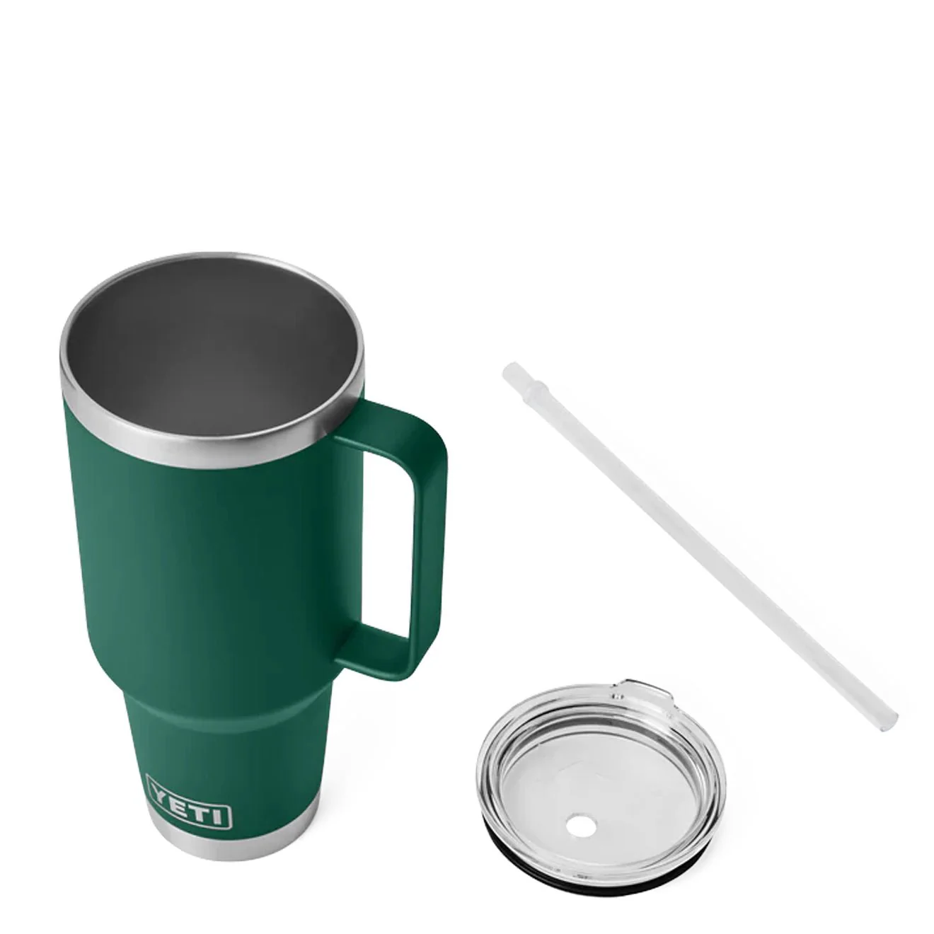 YETI Rambler 42oz Straw Mug Black Forest Green - Image 4